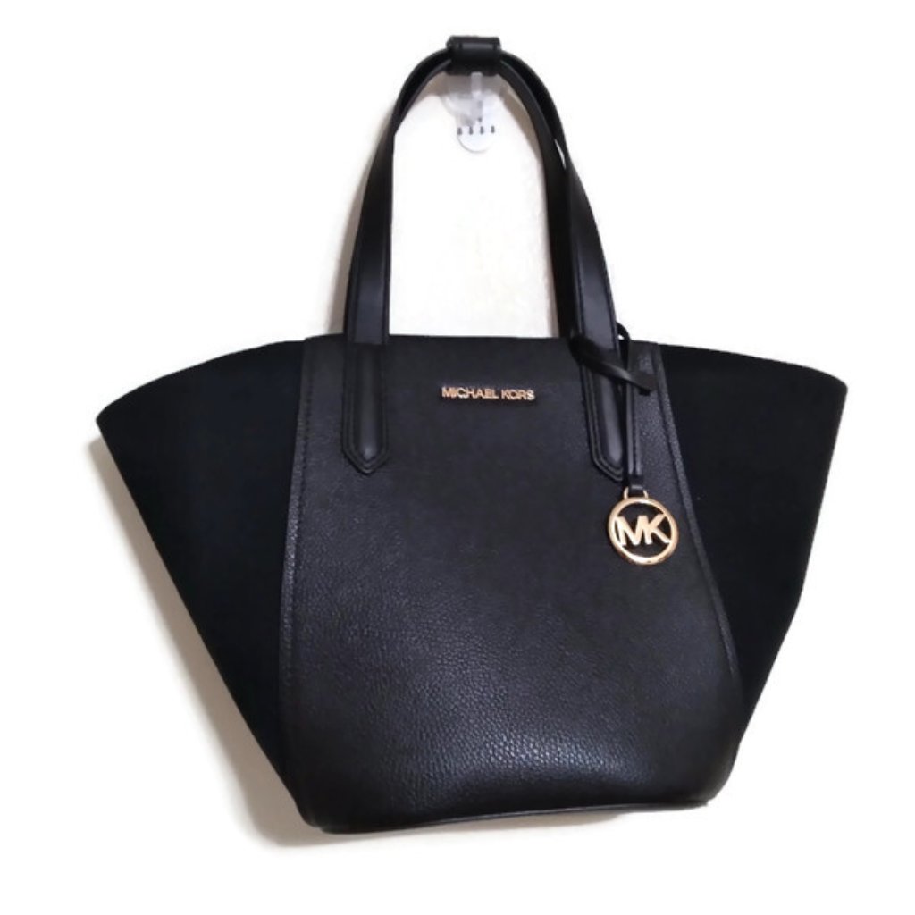 Michael Kors Portia Black Leather Small Tote /Nwt